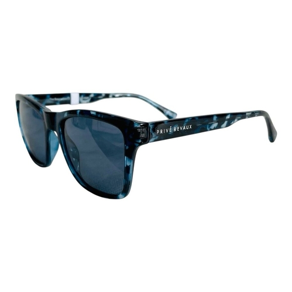 Prive Revaux The Beau Blue Marble Square Polarized Sunglasses with Case New - Picture 3 of 13